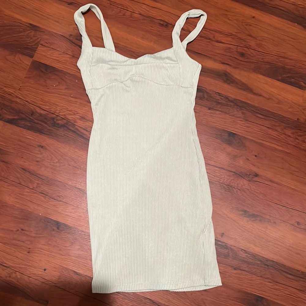 Mint green mini bodycon dress